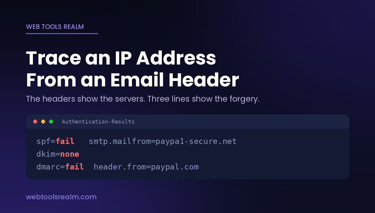 How to Trace an IP Address From an Email Header (And What It Can’t Tell You)