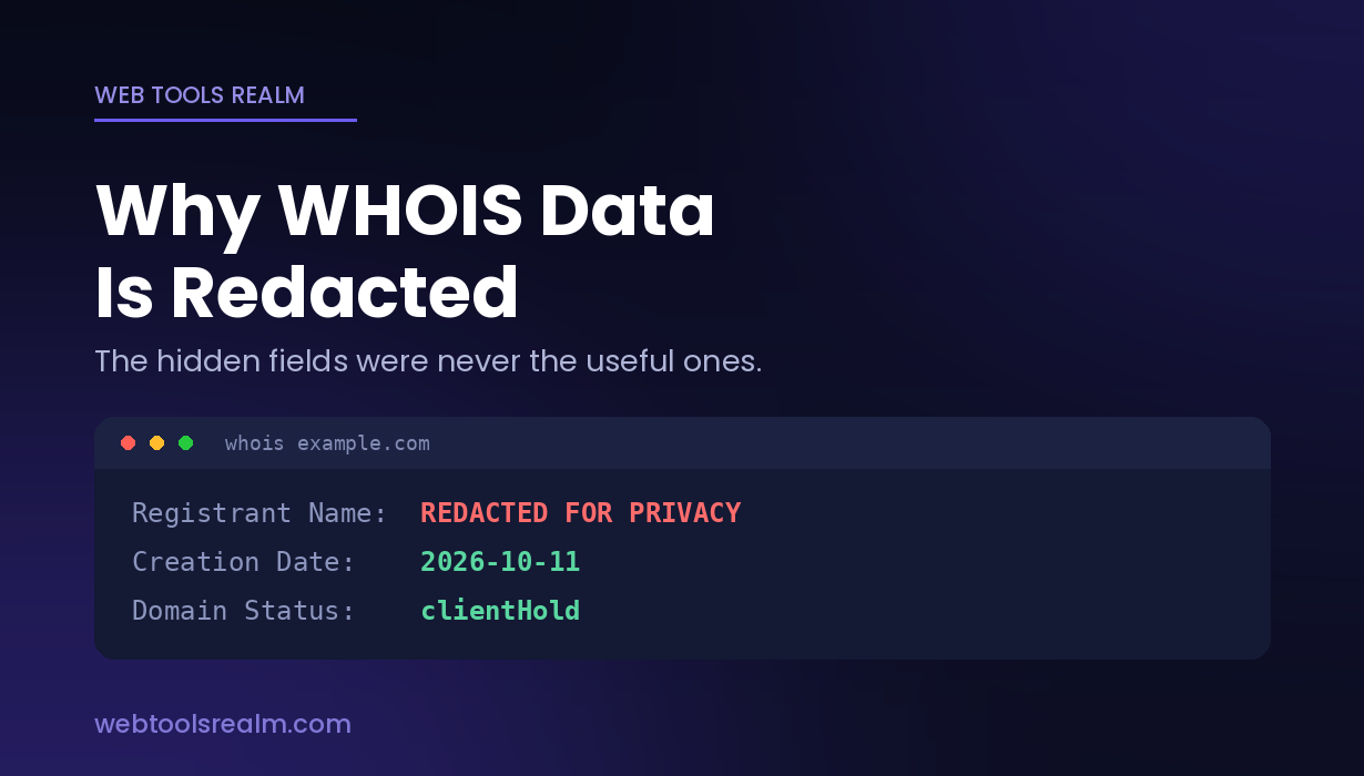 Why WHOIS Data Is Redacted — and What You Can Still Find Out